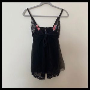 Victoria’s Secret Babydoll Black Lacy  lingerie Sexy Little Things negligee